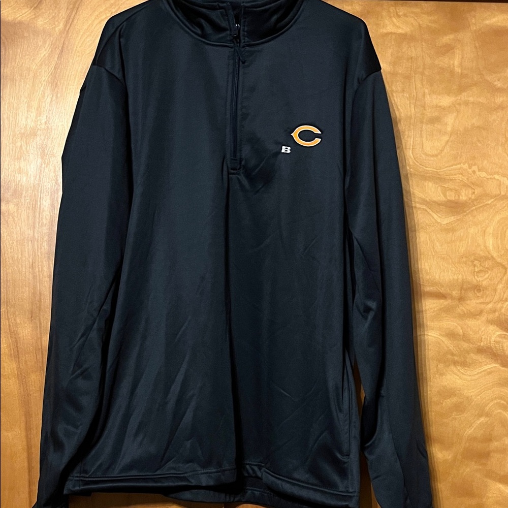 Chicago Bears Black Quarter-Zip Pullover with Logo